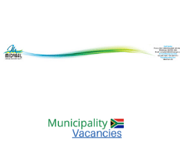 Midvaal Local municipality vacancies 2021 | Midvaal Local vacancies | Gauteng Municipality