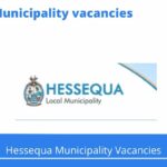 Hessequa Municipality Vacancies 2023 Apply @hessequa.gov.za