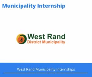 West Rand Municipality Internships @wrdm.gov.za