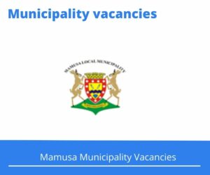 Mamusa Municipality Vacancies 2023 Apply @mamusagov.za