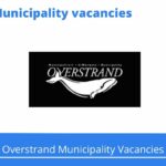 Overstrand Municipality Vacancies 2023 Apply@www.overstrand.gov.za