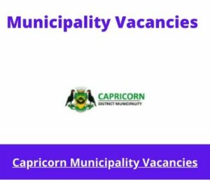 Capricorn Municipality Vacancies 2023 Apply @cdm.org.za